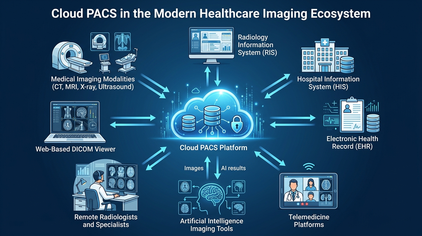 Como o PACS Baseado na Nuvem está a Revolucionar a Telemedicina e o Diagnóstico Remoto